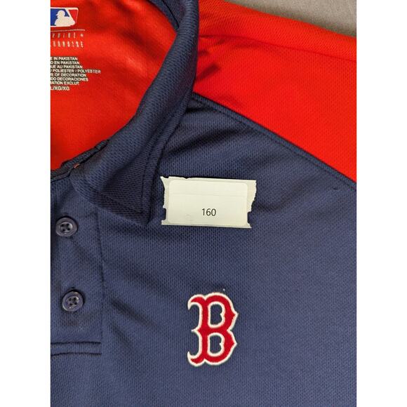 Boston Red Sox Polo Shirt Men's Blue Red Genuine Merchandise Short Sleeve MLB - Picture 8 of 8